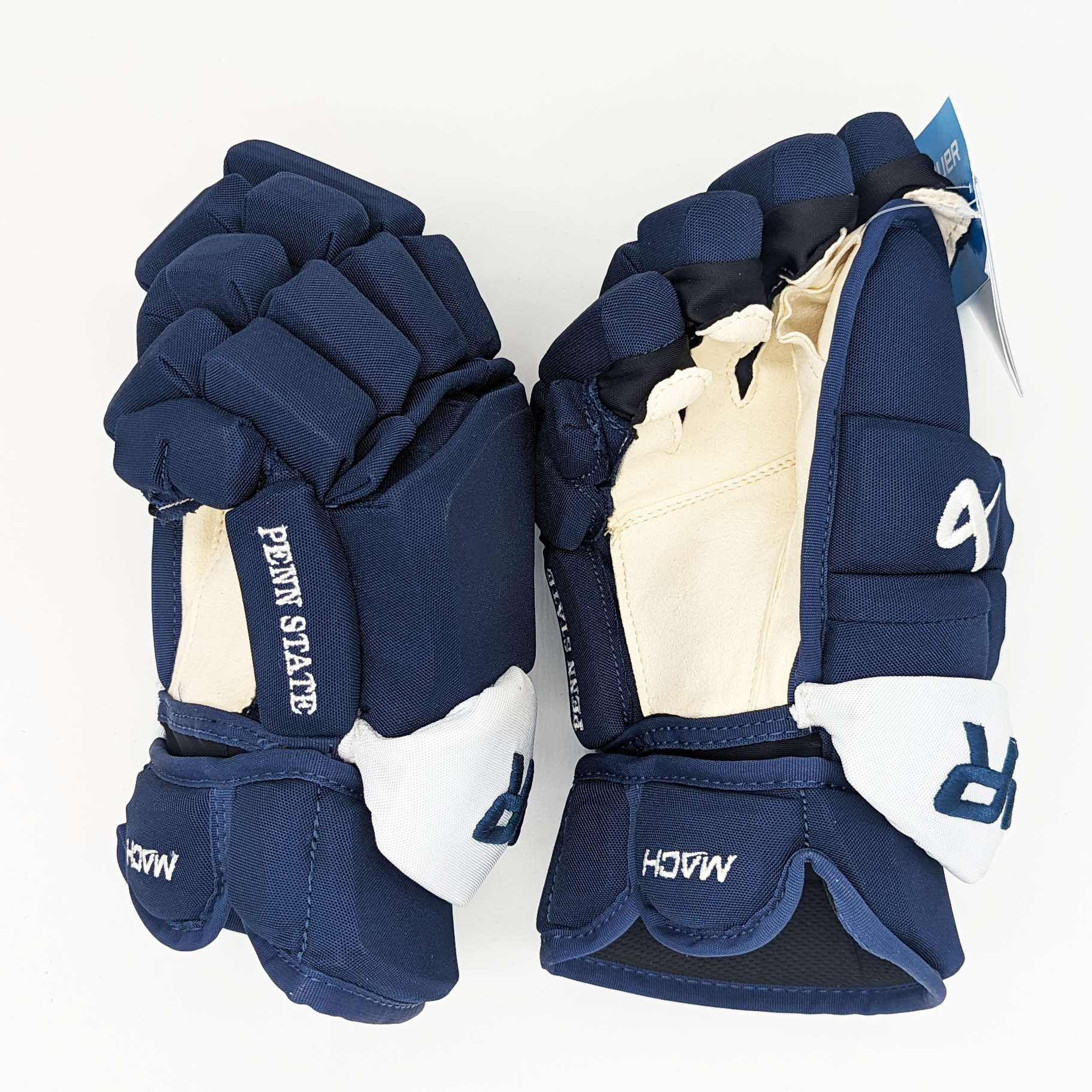 Gants Bauer Supreme Mach - NCAA Pro Stock (bleu marine/blanc)